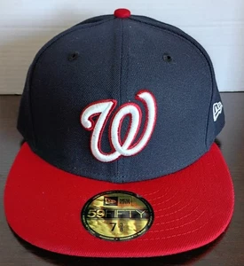Mütze Washington Nationals New Era 59Fifty Navy Blau 7 3/8 Top Zustand  - Bild 1 von 7