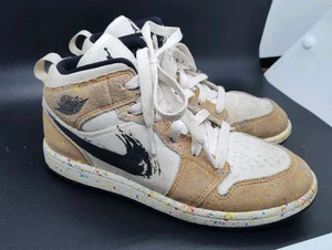 Nike Air Jordan 1 Kinder Größe 2,5Y Mid PS Brushstroke Paint Splatter DA8007-100 - Bild 1 von 11