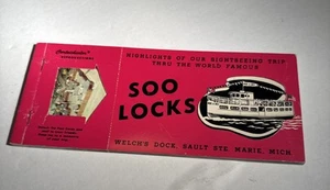 10 Vintage Postcards Souvenir Soo Locks Sault Ste. Marie Michigan MI. Unused - Picture 1 of 9