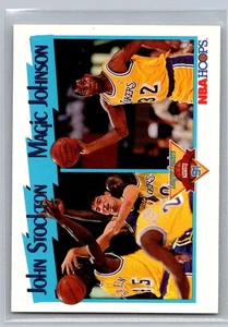 1991 Hoops League Leaders Stockton & Magic 312 - Picture 1 of 2