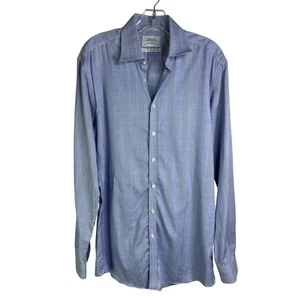 Charles Tyrwhitt Button Down Shirt Mens 16.5x36 Blue Slim Fit Classic - Picture 1 of 7
