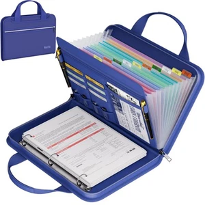 Fireproof Accordion File Organizer with Handle, 13 Pocket Expanding File Fold... - Picture 1 of 9