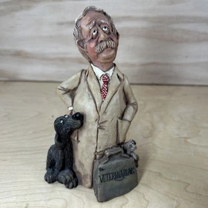 Vintage 1991 Frumps Figurine The Veterinarian "Dr Duke" Artist Signed 6.5" Tall - Picture 1 of 12