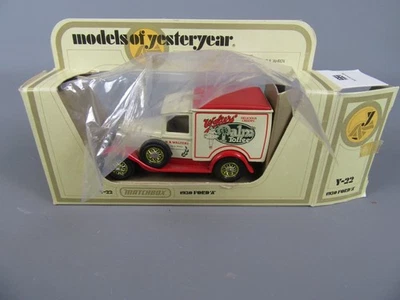 D17 Matchbox Modelle Of Yesteryear Y-22 Ford A Van 1930 Walters Beige IN Ovp - Bild 1 von 4