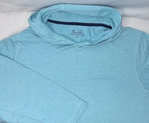 Felpa con cappuccio Vineyard Vines uomo M turchese in movimento OTG performance leggera - Foto 1 di 5
