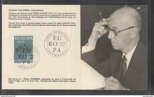 Éditions Tony Krier Luxembourg Serie Europe 1972 Pierre Harmel Belgique - Bild 1 von 1