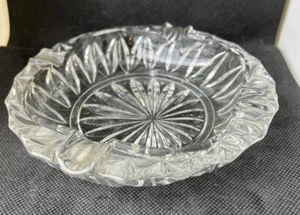 Vintage Antique Collectable France round crystal ashtray 6” - Picture 1 of 7