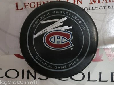  Brendan Gallagher 蒙特利尔加拿大人签名标志 Puck 带 LOM 正品证书  — 第 1/2 张图片