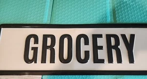 VINTAGE STIL METALL LEBENSMITTELGESCHÄFT Speisekammer Bauernhaus Schild 20”x 5 1/4”  - Bild 1 von 7