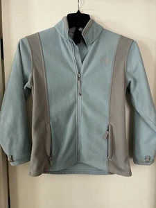 The North Face Women's Fleece Jacket Size L Light Blue Full Zip - Foto 1 di 3