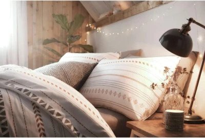 PORTFOLIO HOME king Size duvet cover set & pillowcases Stripe Tribal Aztec Pattern Easy Care