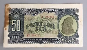 Banconota Albania 50 Leke Carta Moneta del 1949. SCEGLI #25. Usato XF - Foto 1 di 2