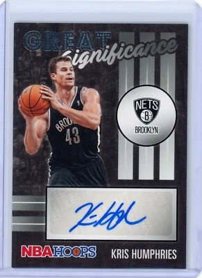 Aros de la NBA 2020-21 Kris Humphries Gran Significado Autógrafo - Brooklyn Nets Foto 1 de 2