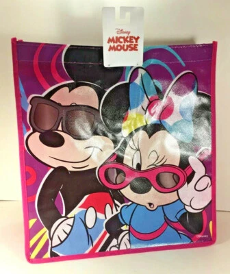 Disney MICKEY & MINNIE MOUSE Reutilizable Compras TOTE Navidad BOLSA REGALO Medias Foto 1 de 4