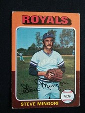 1975 Topps Baseball Card # 544 Steve Mingori - Kansas City Royals