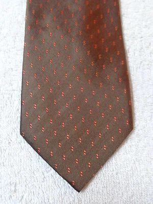 BANANA REPUBLIC MENS TIE BROWN WITH ORNGE 3.5 X 58 - Image 1 of 4