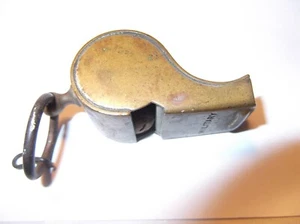 Vintage Military WW2 USMC Brass Whistle Working Great Original Item (3236) - Picture 1 of 6