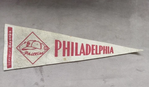 Philadelphia Phillies mini BAZOOKA Felt Pennant Old Vintage ROBIN ROBERTS Cover