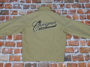 Chevignon Summer Vintage Jacket Handwriting Beige Casual Size: L Tip Top - Picture 1 of 11