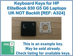 Keyboard Replacement Keys for HP EliteBook 830 G5 G6 Laptops UK NOT Backlit - Picture 1 of 8