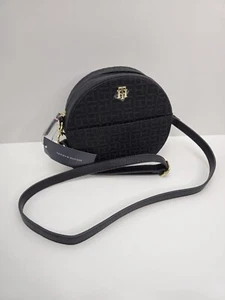 Tommy Hilfiger Crossbody Canvas Logo Women's Bag Black 69J7939 MSRP-$98 - Picture 1 of 4