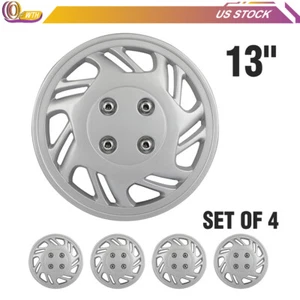 4X 13" Wheel Hub Caps Silver For R13 Tires Rim All Makes Models Wheel Cover Kit - Picture 1 of 9