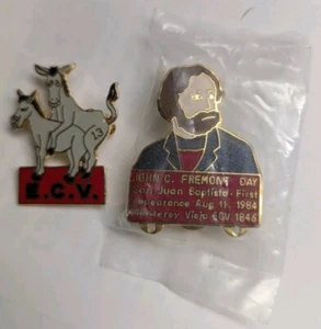 ECV Enameled Pin (2) - E Clampus Vitus John C. Fremont San Juan Batista - Picture 1 of 3