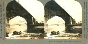 Stereoview Keystone, The Magnificent Eads Bridge, St Louis, MO - Picture 1 of 2