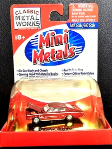 RTR Mini Metals 1967 red Dodge Charger CAR MOPAR HO=1/87 CMW AUTO BUILT 4 LAYOUT - Picture 1 of 7
