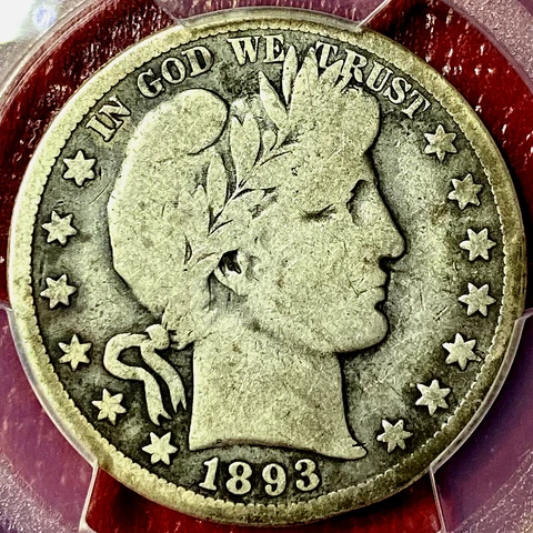 PCGS VG-10! 1893-O BARBER HALF Cover