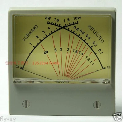 Panel Doble SWR Forwad 0-10W / Reflejado 0-2W VU Medidor 100uA Foto 1 de 3