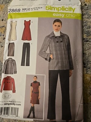 2868 Simplicity Sewing Pattern. Misses pants, skirt, jacket & jumper. Sz 10-18 - Image 1 of 3