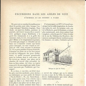 Excursions dans les asiles de nuit - Paris - - Article Coupure de presse 1896 - Picture 1 of 4