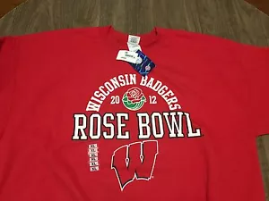 Wisconsin Badgers Rose Bowl 2012 rot XL Sweatshirt Big Ten Fußball mit Etikett - Bild 1 von 7