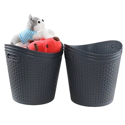 Anbers 40 Liters Large Plastic Laundry Hamper w/ Handle Tall Flex Storage Basket - Image 1 of 4