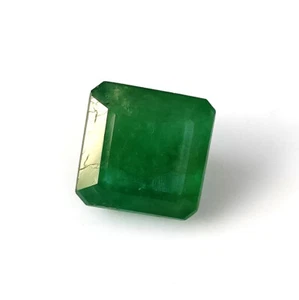 Natural Green Emerald Zambian Loose Gemstone 1.95 Cts 7.4 mm Square Octagon Cut - Foto 1 di 4