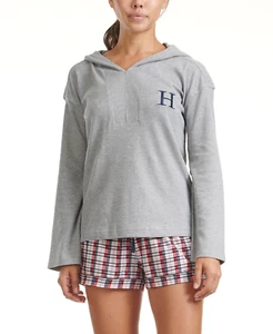 Tommy Hilfiger Waffle Sleep Hoodie Heather Grey S-XL - Picture 1 of 1