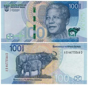 South Africa 100 Rand (2023) - Mandela/Water Buffalo/p151a, B780a UNC - Picture 1 of 3