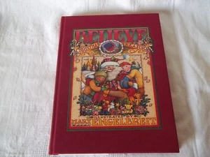 Believe Christmas Treasury Illustrated by Mary Engelbreit 1998 Gold Edge Signed - Imagen 1 de 10