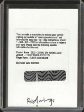 2022-23 SPx #ES Elmer Soderblom Redemption - Rookie Auto Jersey /175 Tier 2