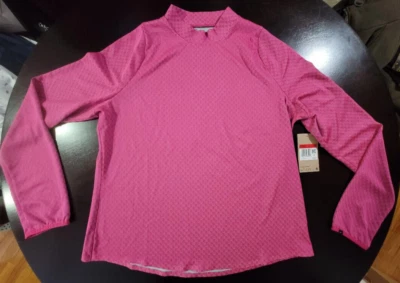 Nike Golf Mock Neck Golf Shirt DH1979-392 DRI-FIT Magenta Lightweight Sz Lg  NWT - Image 1 of 4