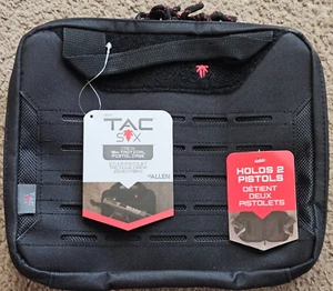 Allen Tac-Six 2 Pistol Case Crew 10" x 8" Polyester Black Hold Handguns 10814 - Picture 1 of 6