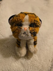 Vintage 1993 Tyco 8" Kitty Kitty Jungle Kittens Purring Striped Tiger Plush Toy - Picture 1 of 12