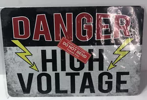 Señal de metal PELIGRO ALTO VOLTAJE advertencia peligro señal retro - Imagen 1 de 3