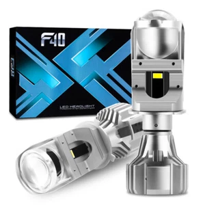 2PC H4 9003 RHD Bi-LED Projector Lens LED Headlight Kit Bulbs Hi-Low White 6000K - Picture 1 of 10