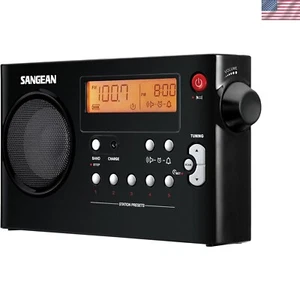 PR-D7 BK AM/FM Digital Rechargeable Portable Radio - Black - Picture 1 of 4