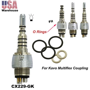 COXO Dental Quick LED Coupler 6 Holes For KAVO Multiflex Fiber Optic Handpiece - Picture 1 of 6