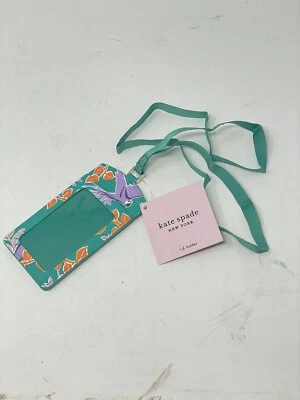 Kate Spade New York Bird Party ID Holder with Strap Tropical NWT Designer Travel - Image 1 of 4