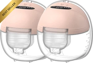 2-Pack S21 Wearable Electric Breast Pump, Hands-Free, 3 Modes, 12 Levels, 24mm - Picture 1 of 12