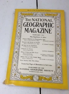 NATIONAL GEOGRAPHIC February 1943 Vintage journal Magazine History Research - Picture 1 of 6